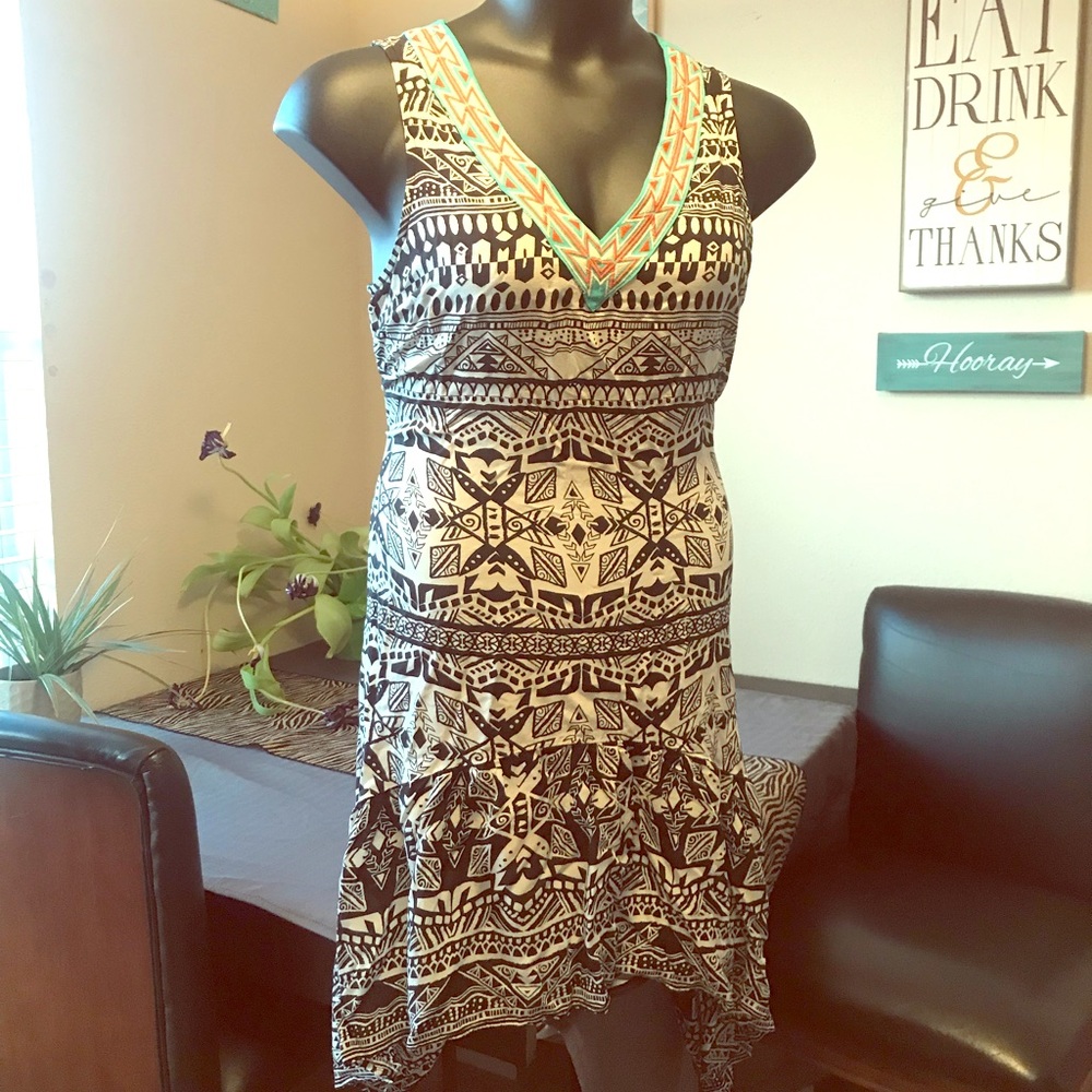Aztec Print Dress
